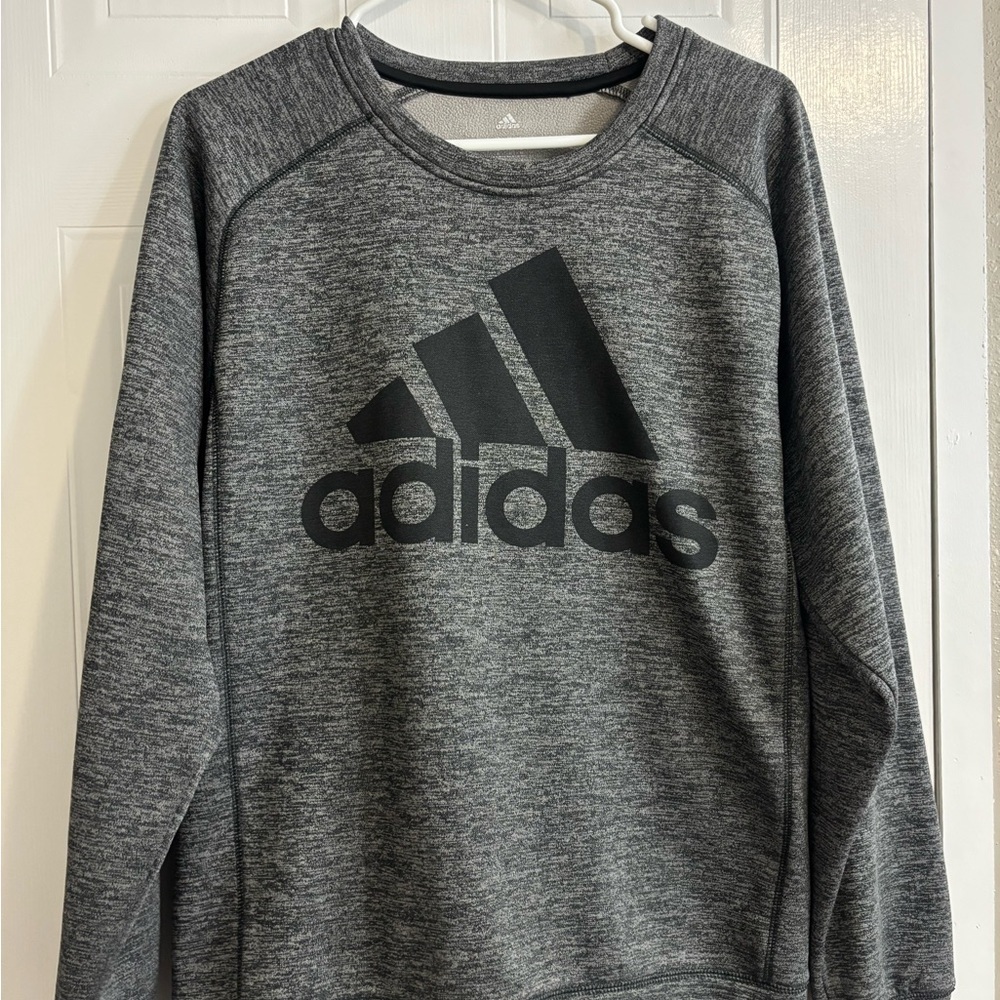 Adidas Women's Dark Gray Crewneck Sweater
